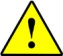 A yellow triangle sign  Description automatically generated with medium confidence 