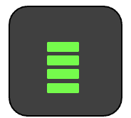 A black square with green stripesDescription automatically generated