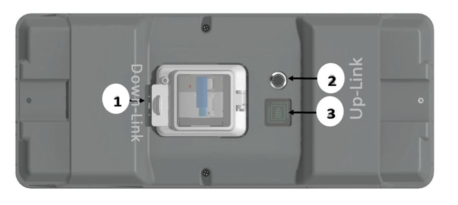 A close-up of a grey rectangular objectDescription automatically generated