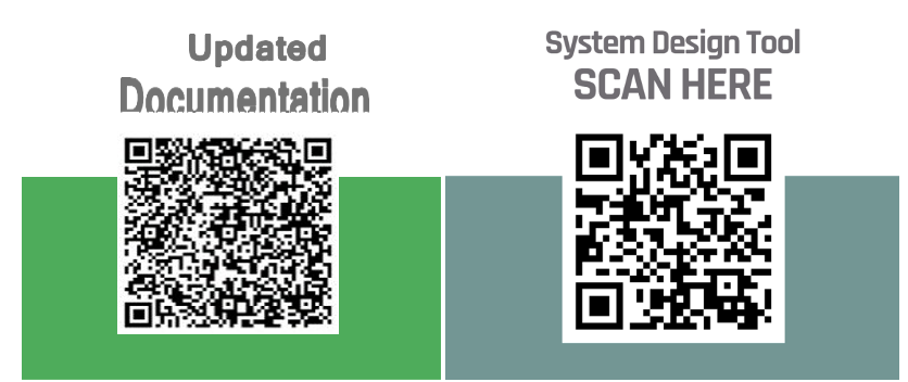 A qr code and a qr codeDescription automatically generated